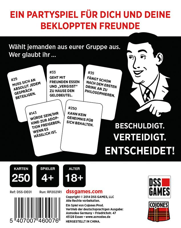 Asmodee Borracho, Drogado O Estúpido, Juego De Fiesta Cojd0003
