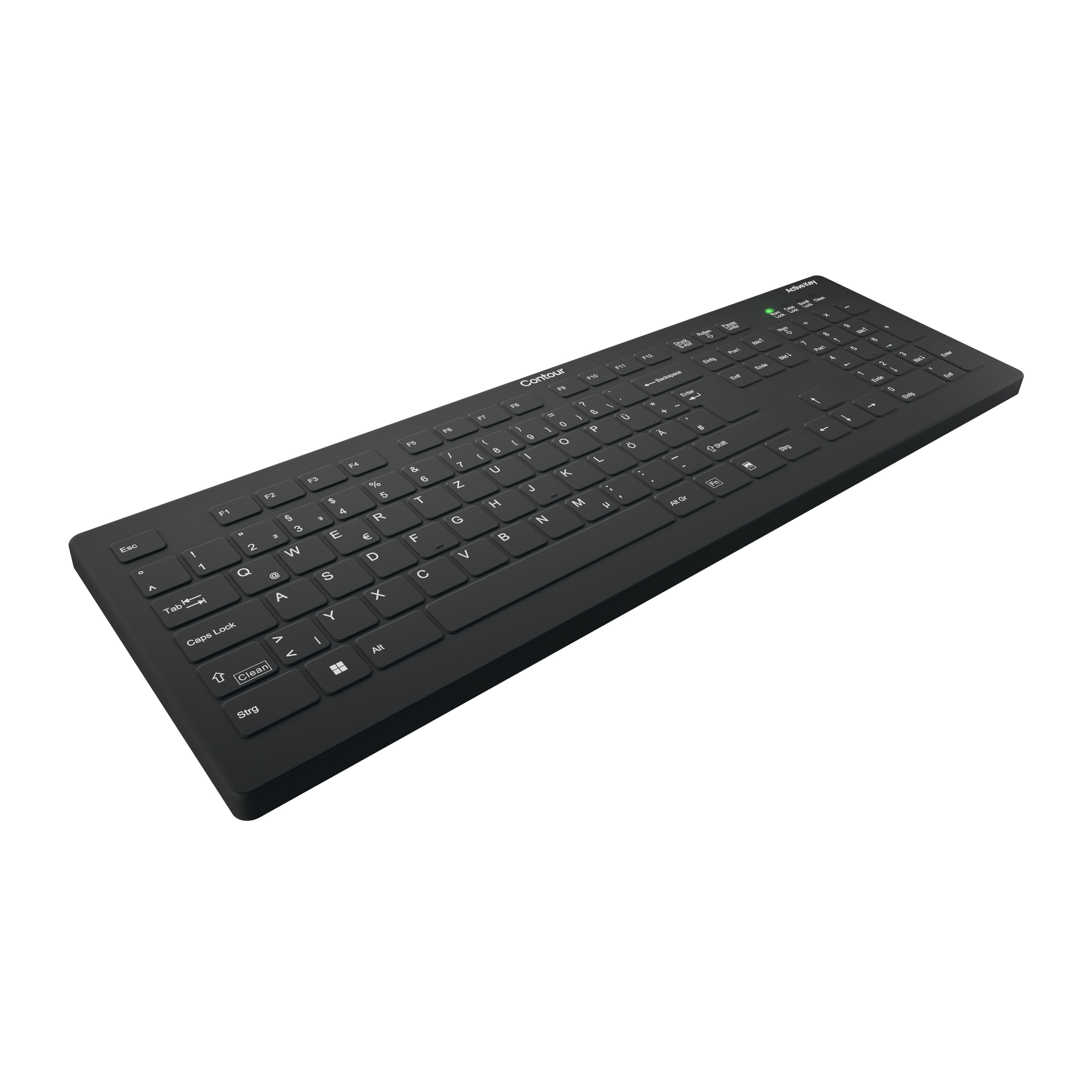 EAN 7061112455631 - Contour Design Active Key AK-C8112 teclado Médico RF inalámbrico QWERTZ Alemán Negro imagen 2