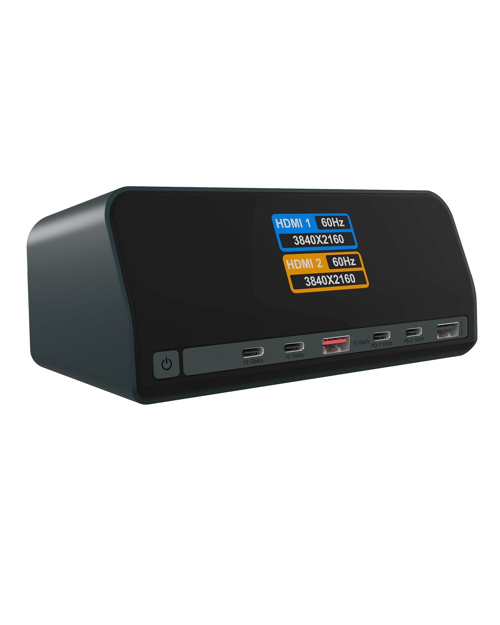 11-In-1 Dockingstation Mit Power Delivery Lade-Ports Und Grossem Lcd-Display, Mit 160 W Gan Lade-Adapter