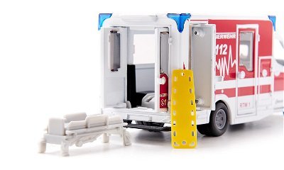 Ambulancia Siku Super Mercedes-Benz Sprinter Miesen Tipo C, Modelo De Vehículo Rojo/Blanco 4006874021154