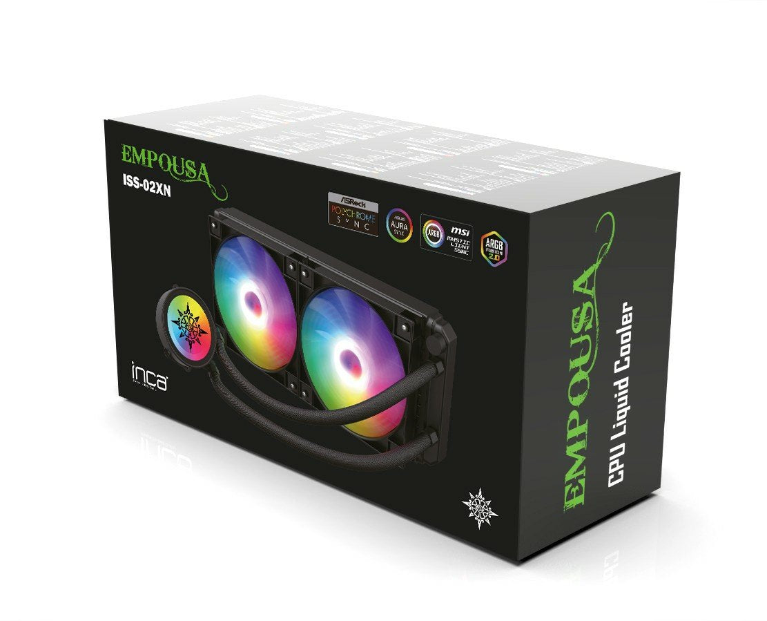 Inca Iss-02xn  Kit De Refrigeración Líquida 12 Cm Negro