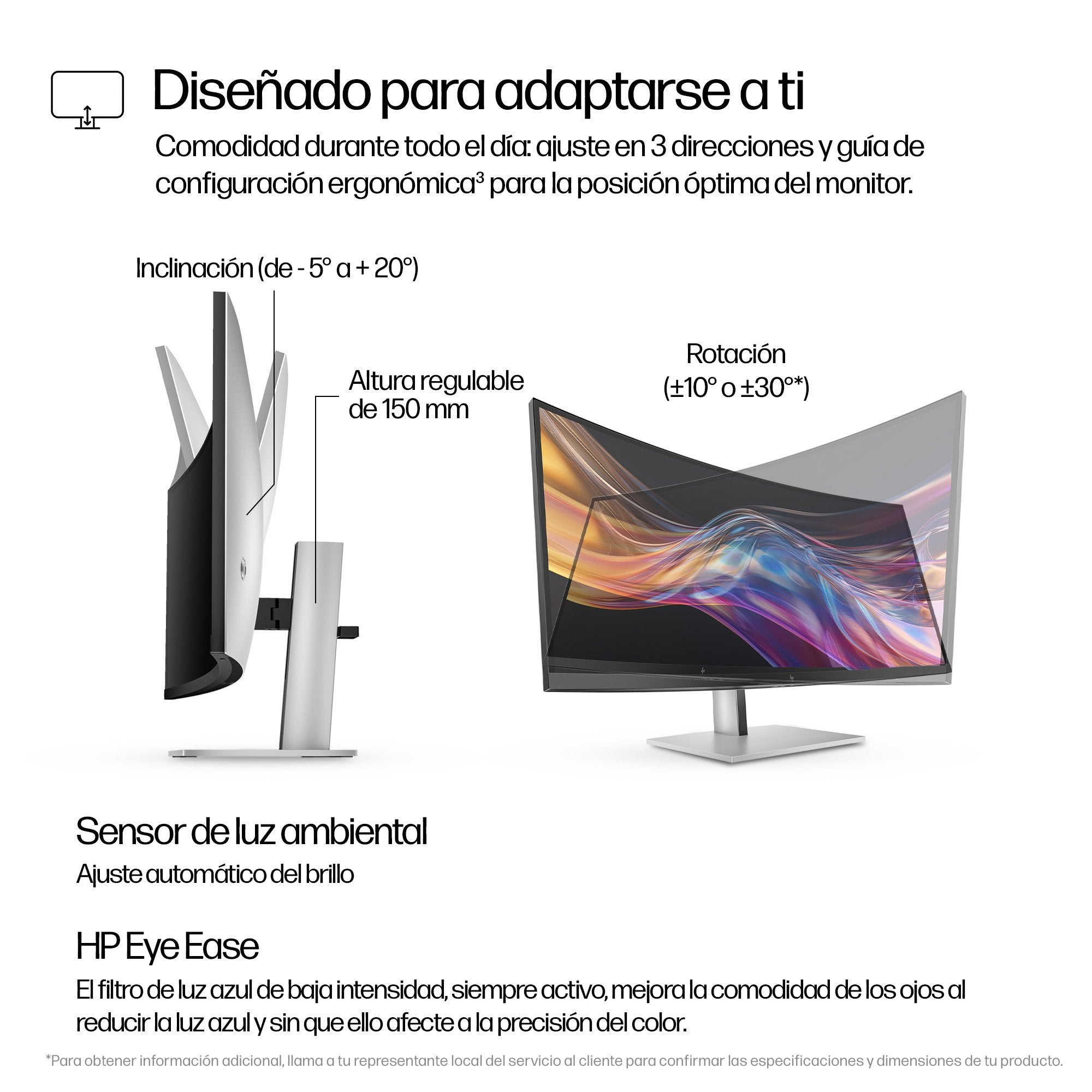 EAN 5715063531365 - HP Series 7 Pro 37.5 inch WQHD+ Thunderbolt 4 Monitor - 738pu pantalla para PC 95,2 cm (37.5") 3840 x 160 imagen 7