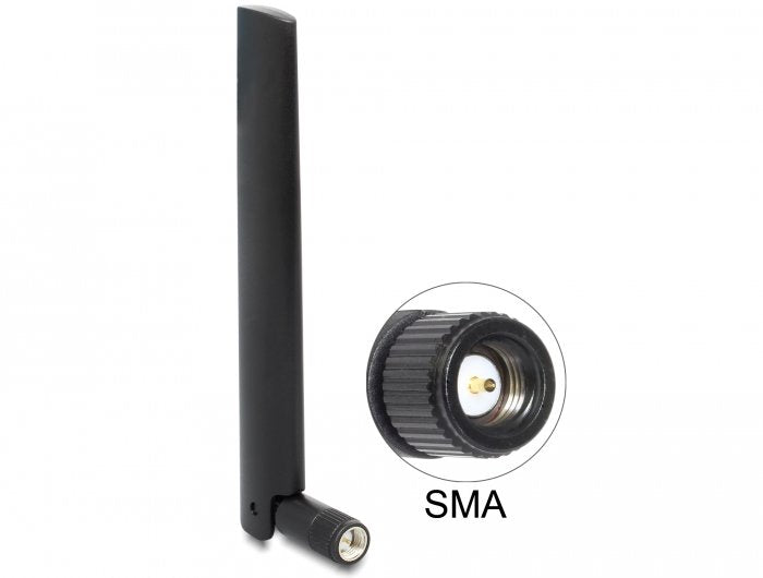 Delock Nb-Iot 900mhz Antenne Sma Stecker 3 Dbi Omnidirektional Mit Kippgelenk Schwarz