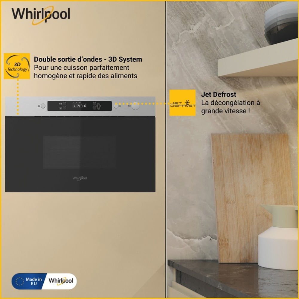 EAN 8003437396830 - Whirlpool Microwaves Acero inoxidable Solo microondas Integrado 22 L 750 W imagen 2