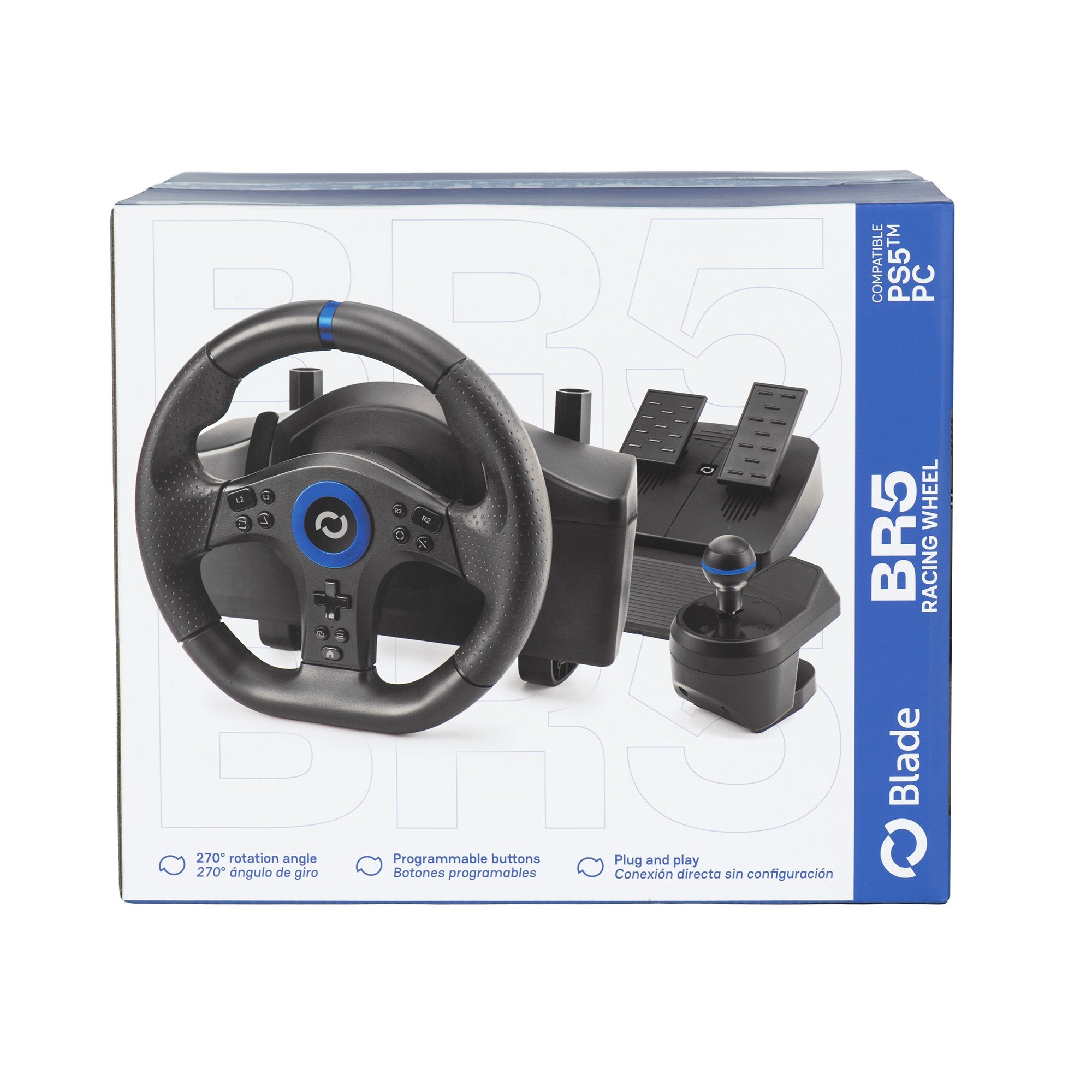 EAN 8436563095061 - Blade BL7002 mando y volante Negro, Azul USB Volante + pedales + palanca de cambios PC, PlayStation 5 imagen 8