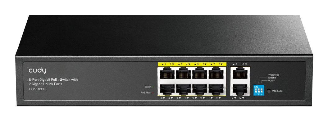 EAN 6971690791421 - Cudy GS1010PE switch No administrado Gigabit Ethernet (10/100/1000) Energía sobre Ethernet (PoE) Negro imagen 1