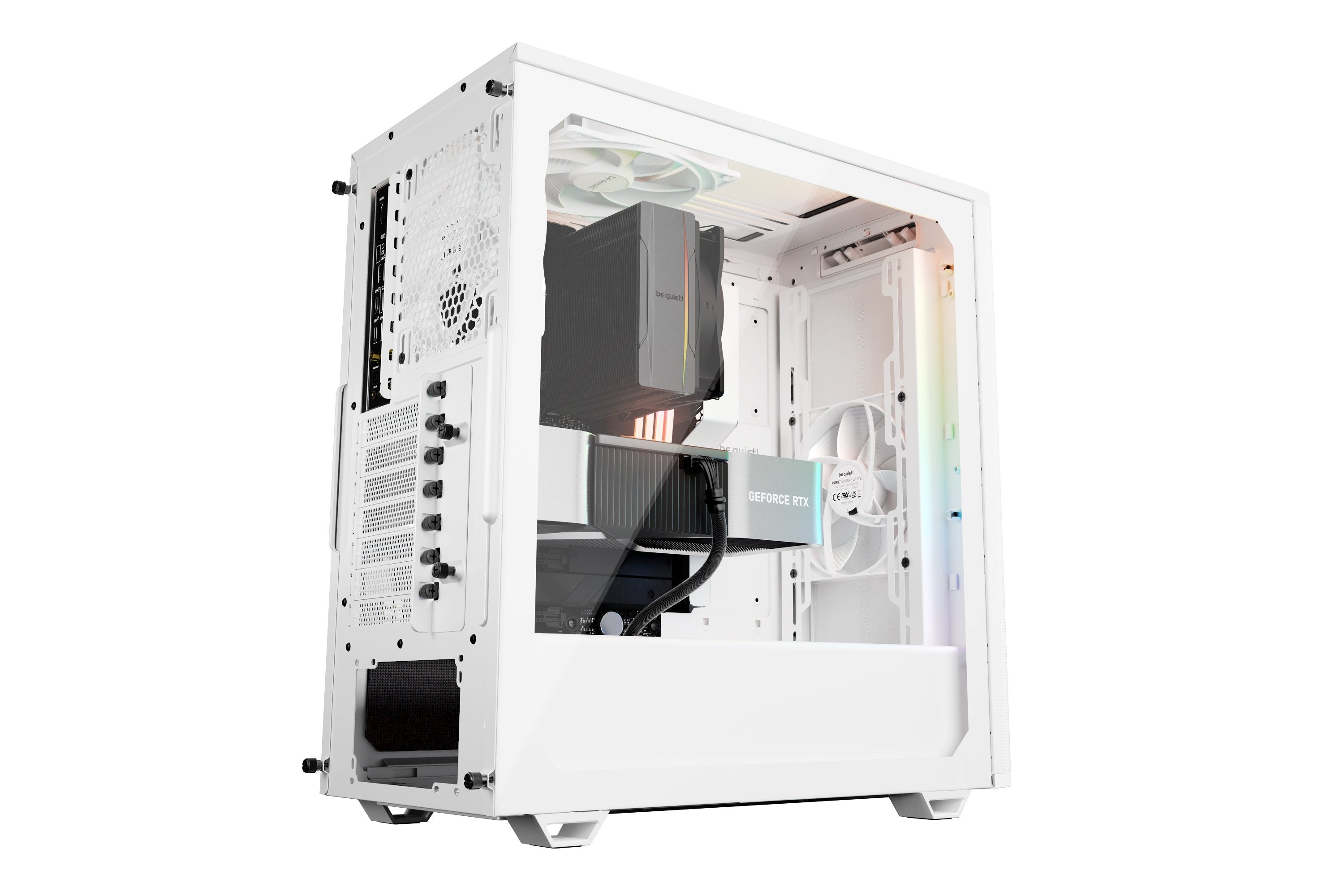 Be Quiet Pure Base 501 Dx  (Blanco, Tempered Glass) Bgw77