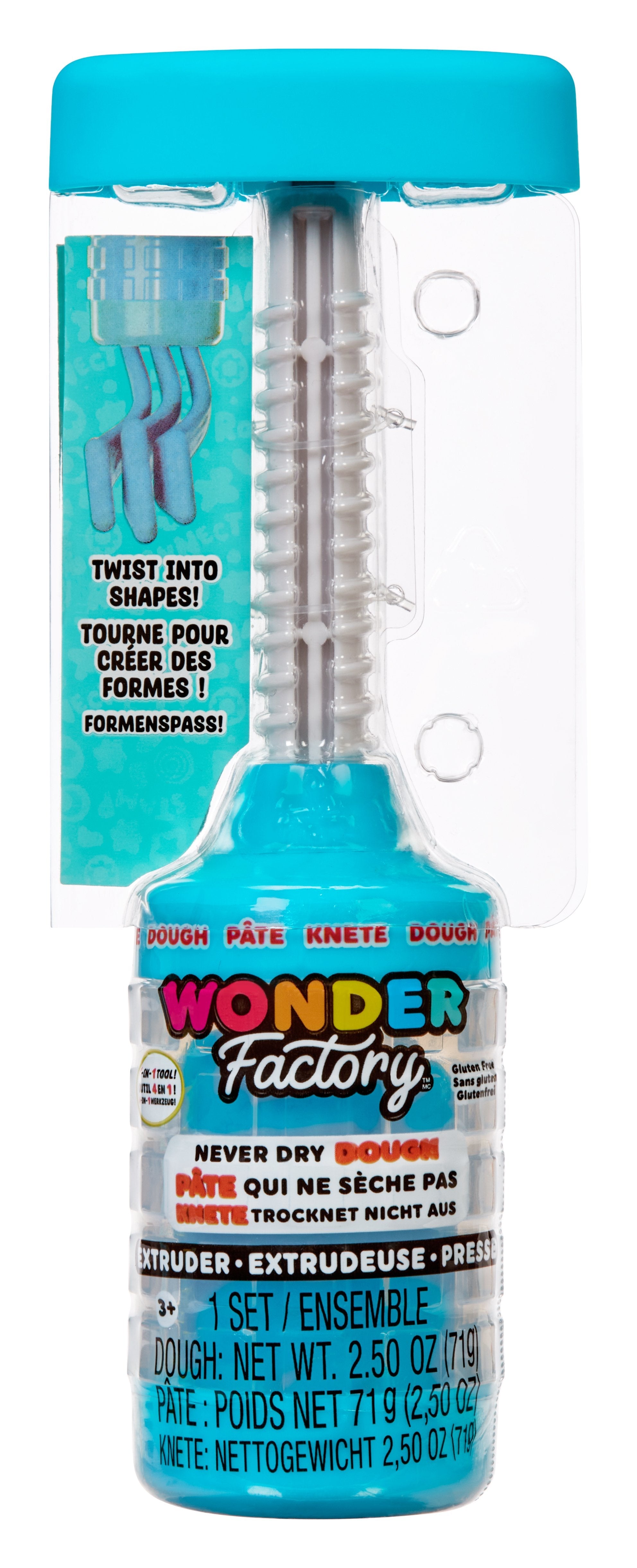 EAN 0035051532262 - MGA Entertainment Wonder Factory Never Dry Dough Extruder - Teal Pasta para modelar 71 g Azul 1 pieza(s) imagen 4