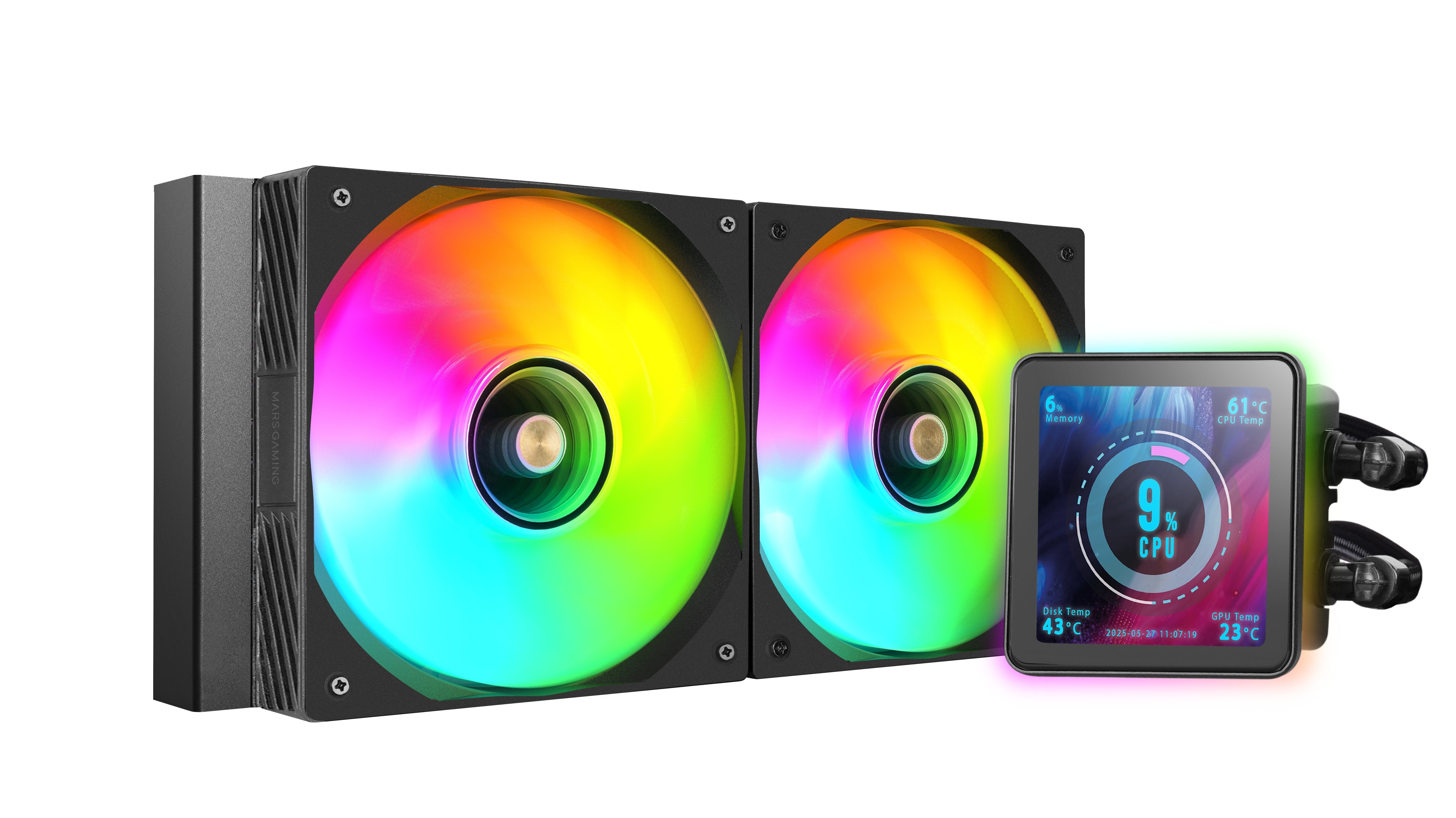 Refrigeración Líquida Cpu Mars Gaming Ml-Visionpro240   Todo En Uno 12 Cm Negro 1 Pieza(S)