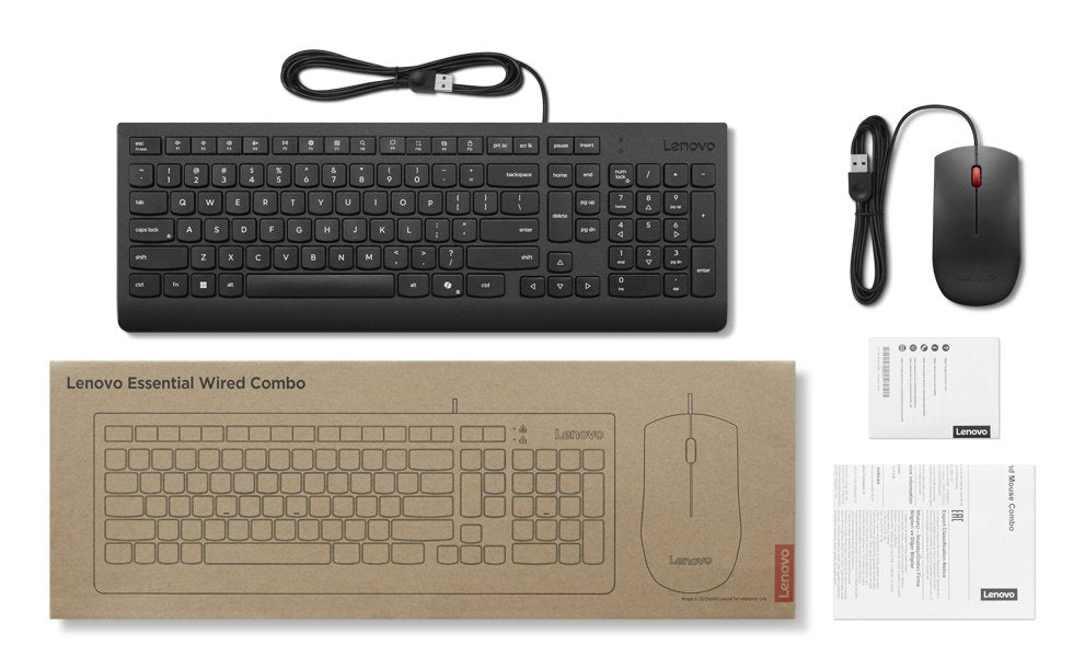 EAN 195892115274 - Lenovo 4X31R64400 teclado Ratón incluido Universal USB Inglés de EE. UU. Negro imagen 4