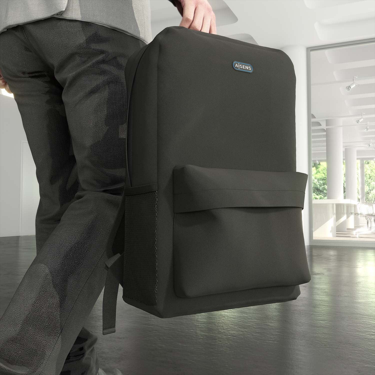 Mochila Portatil   Aisens Para 15,6, Negro