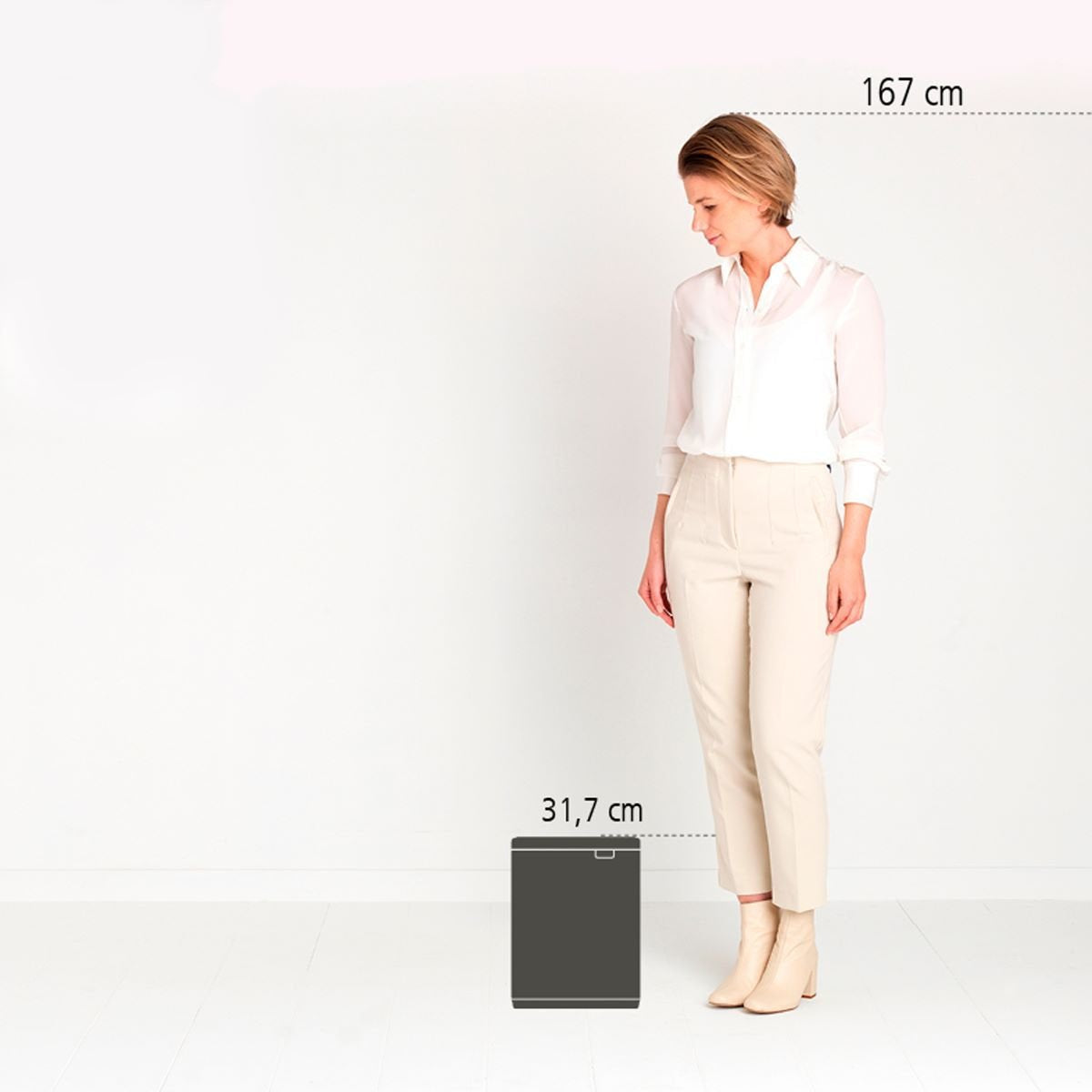 Brabantia Bo Mülleimer 7 Liter Matt Steel Fingerprint Proof