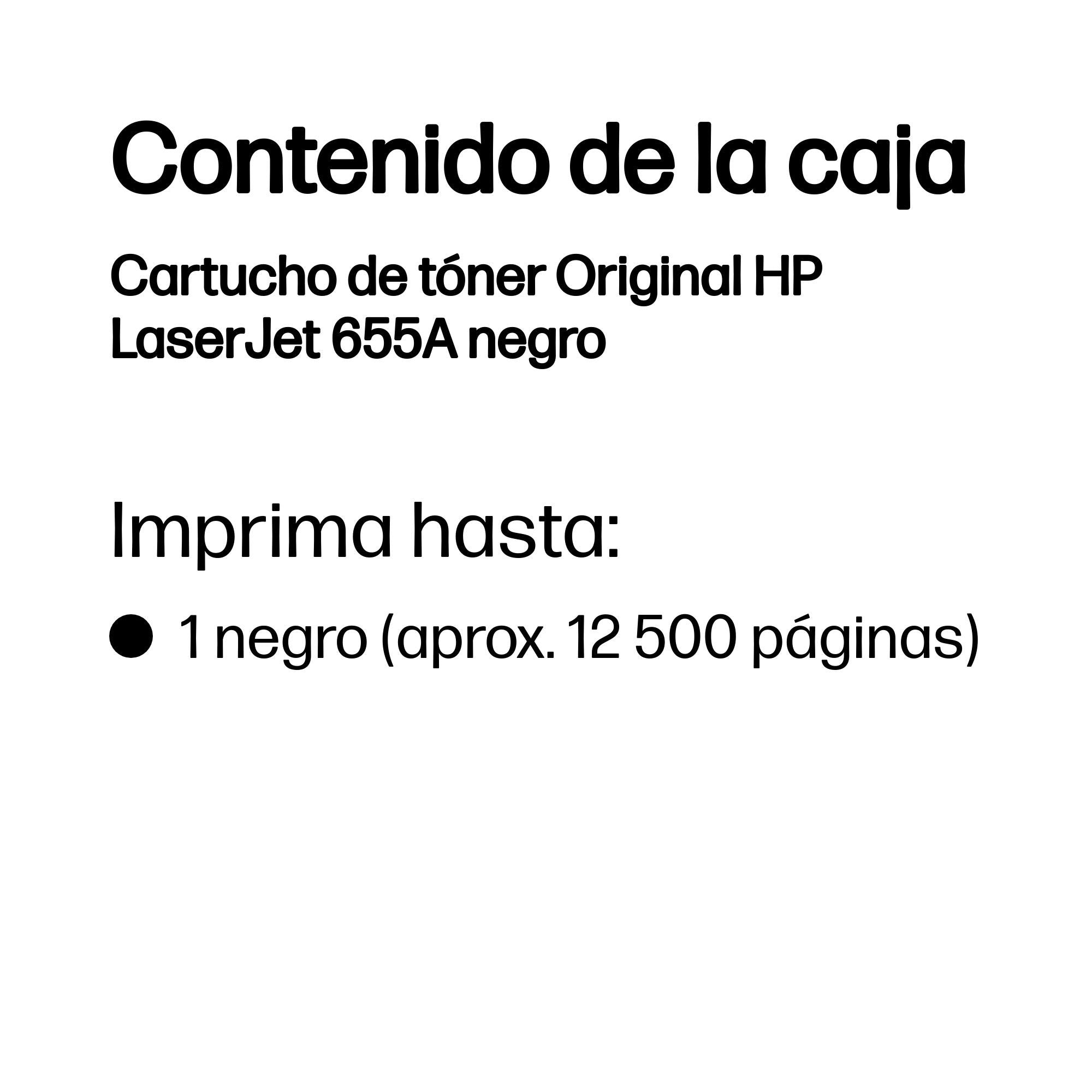 EAN 0889894325419 - HP 655A Black Original LaserJet Toner Cartridge cartucho de tóner 1 pieza(s) imagen 3