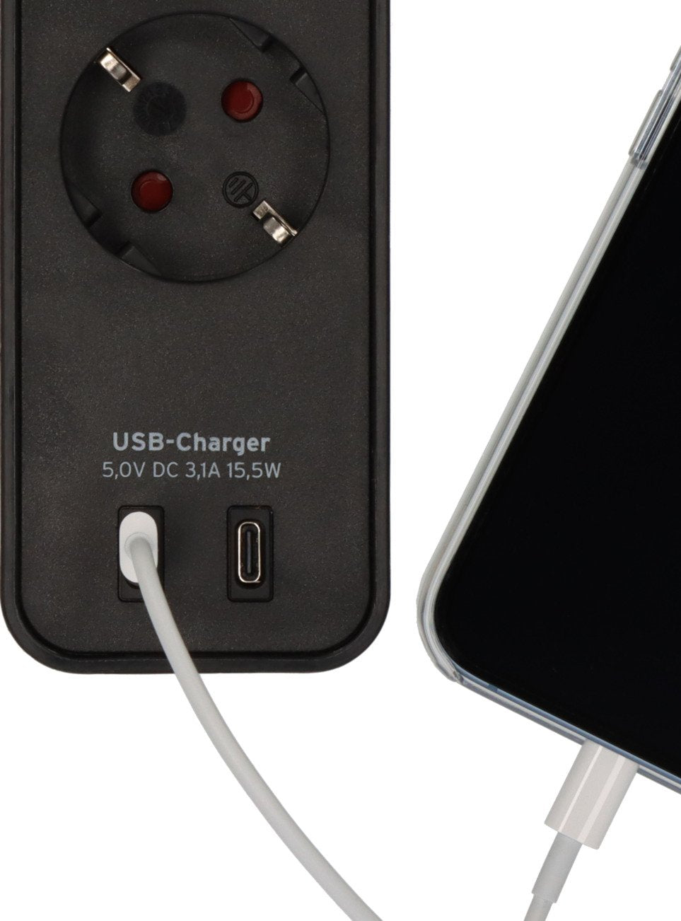 Brennenstuhl Ecolor Regleta 4 Tomas Con Interruptor & 2x Usb-C Negro 1,5m