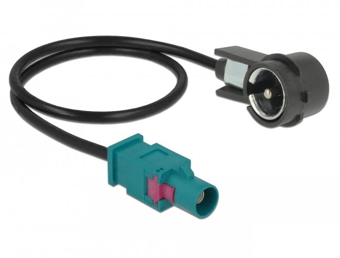 Delock Antennencable Fakra Z Stecker > Iso Stecker Rg-174 30 Cm Schwarz