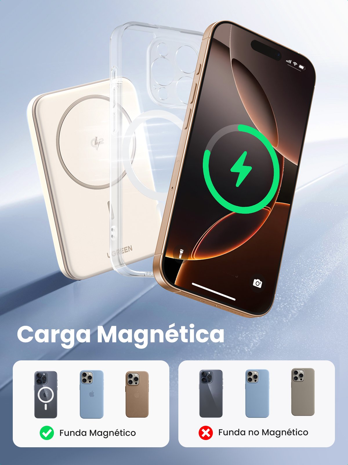 EAN 6941876222070 - Ugreen 25207 batería externa 5000 mAh Cargador inalámbrico Negro imagen 22