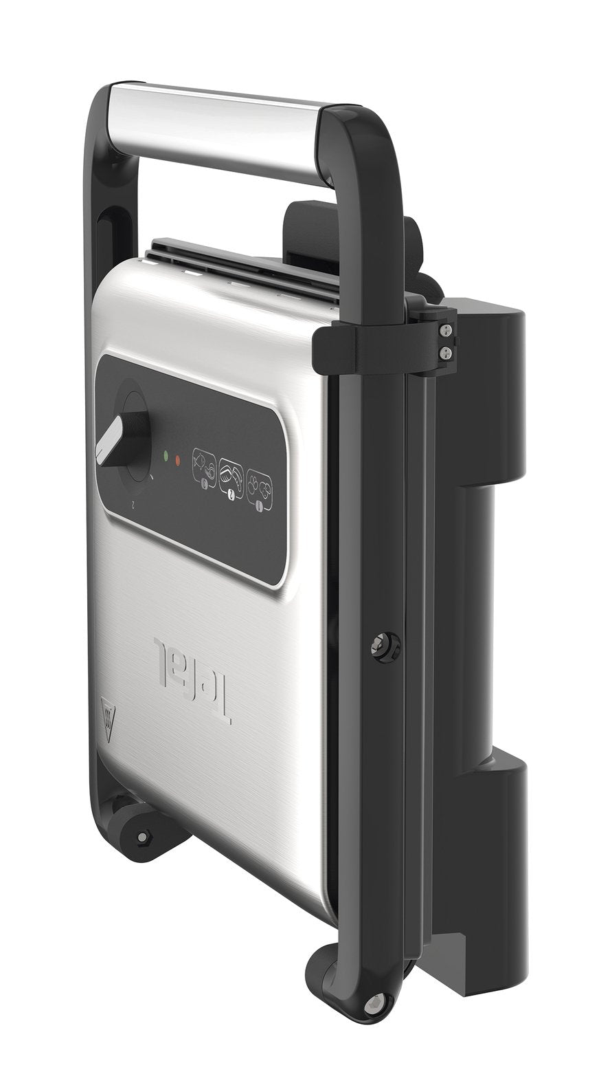 Tefal Inicio Gc242d Parrilla Eléctrica De Contacto, Barbacoa De Contacto Acero Fino/Negro, Negro, Acero Inoxidable, Rectangular, Giratorio, 288 X 258 Mm, Tapa Con Bisagra, Listo