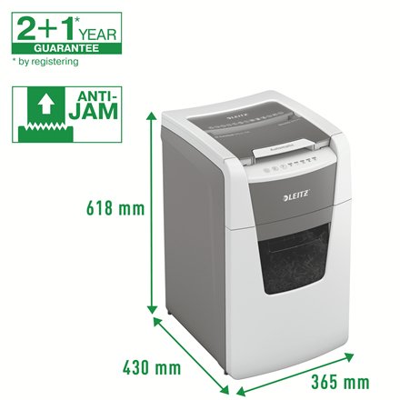 EAN 4002432124107 - Leitz 80130000 triturador de papel Corte cruzado 22 cm Gris, Blanco imagen 14