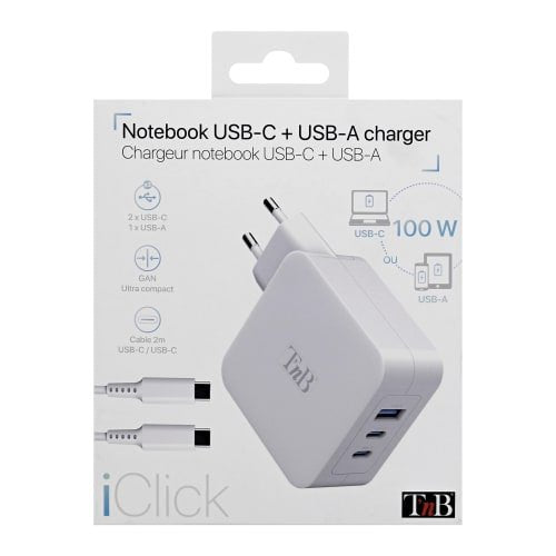 EAN 3303170115619 - T'nB CHNBTINY100 cargador de dispositivo móvil Portátil, Smartphone, Tableta Blanco Corriente alterna Car imagen 5