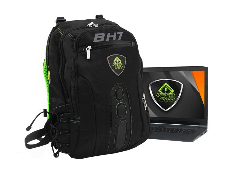 Keep Out Mochila Gaming Bk7 Negro Y Verde 15,6\1