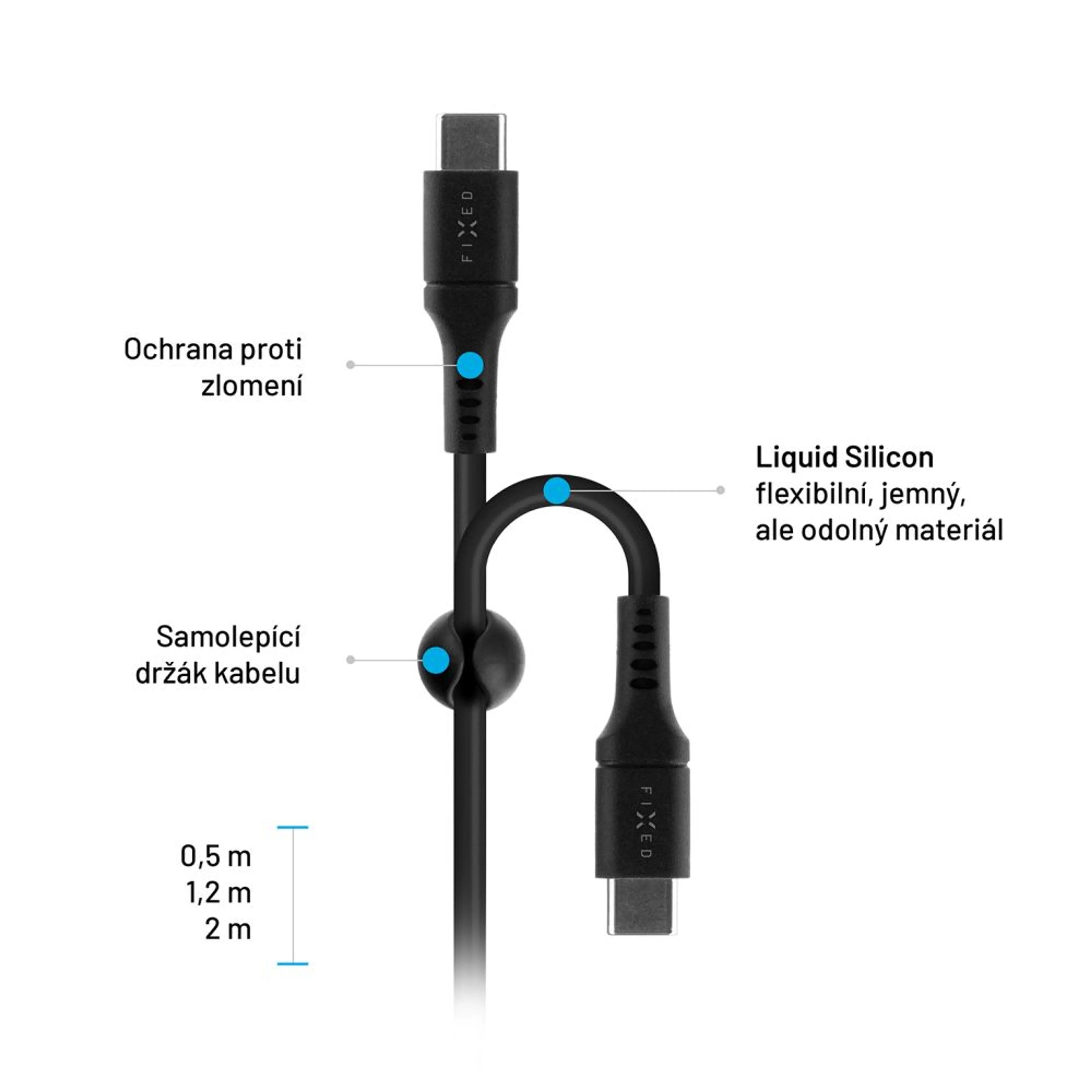 EAN 8591680147250 - FIXED FIXDLS-CC05-BK cable USB USB 2.0 0,5 m USB C 4,8 Gbit/s Negro imagen 5
