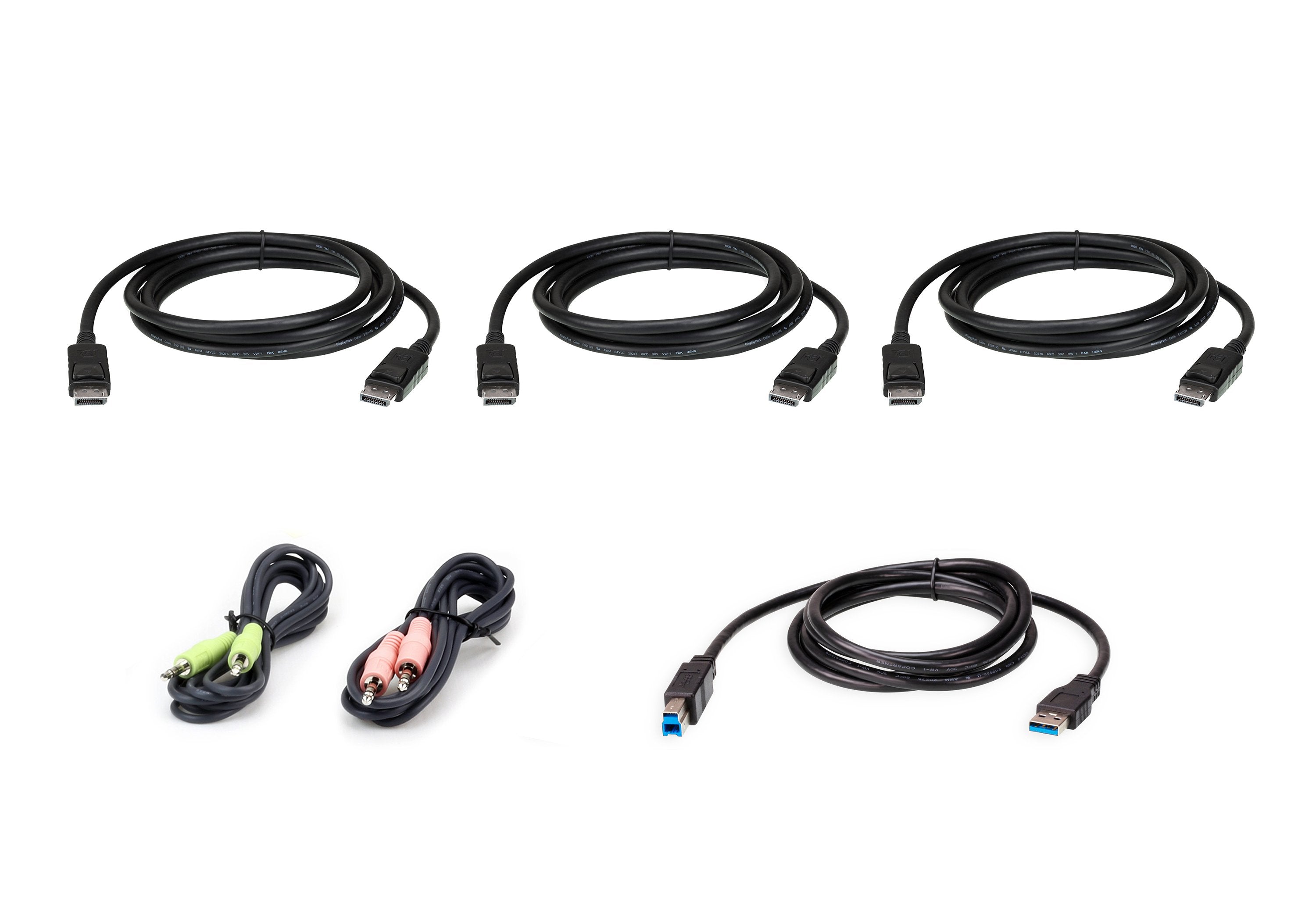 Aten Kit De Cable Para Kvm Seguro Displayport Triple Display Usb De 1,8 M