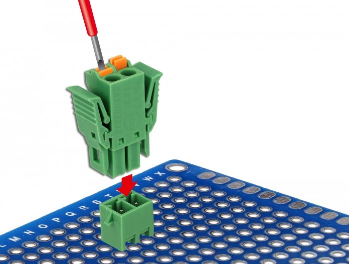 Terminalblock Set Für Platine 2 Pin 3,81 Mm Rastermass Vertikal