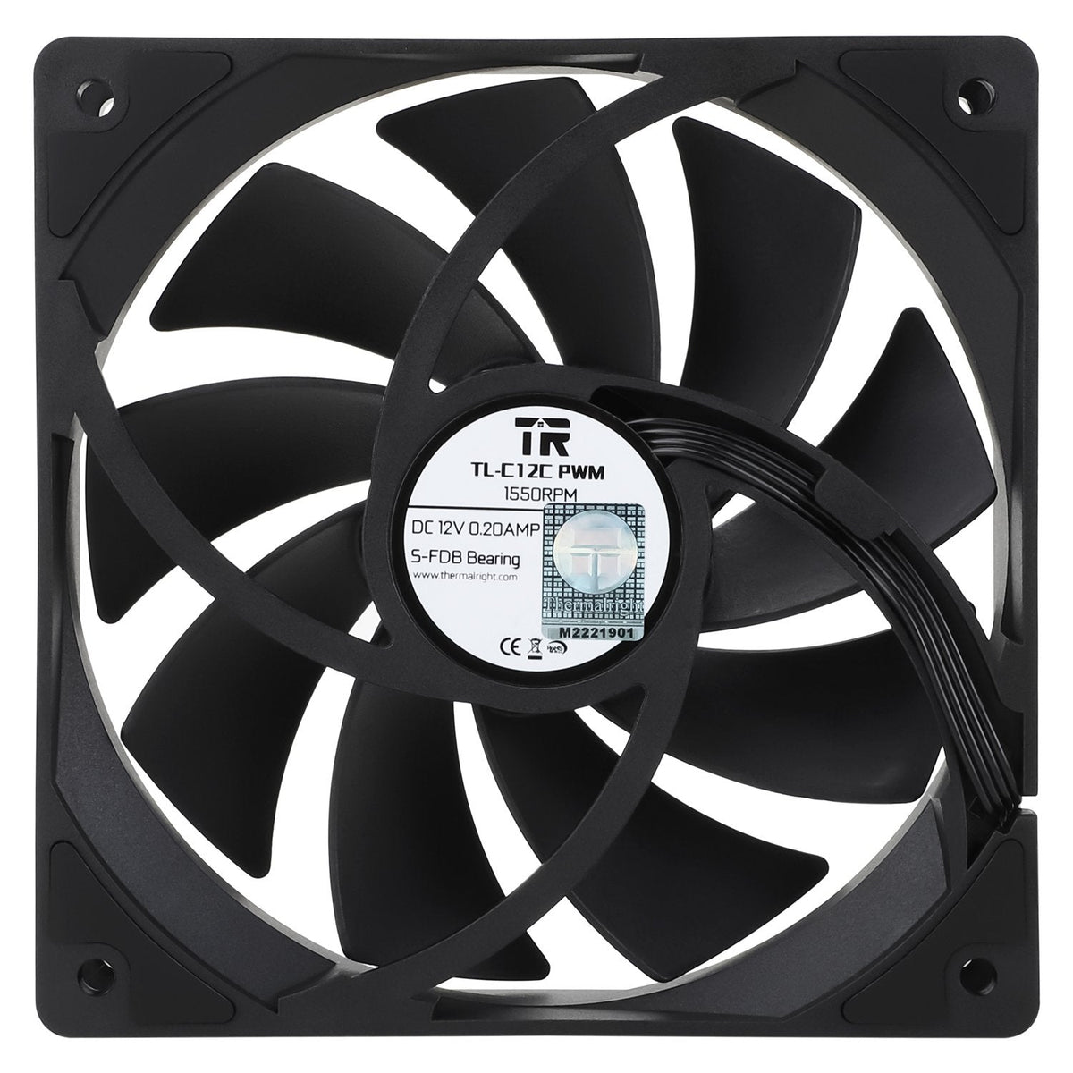 Ventilador Thermalright Tl-C12c Pwm Negro 120mm (Pack 3)