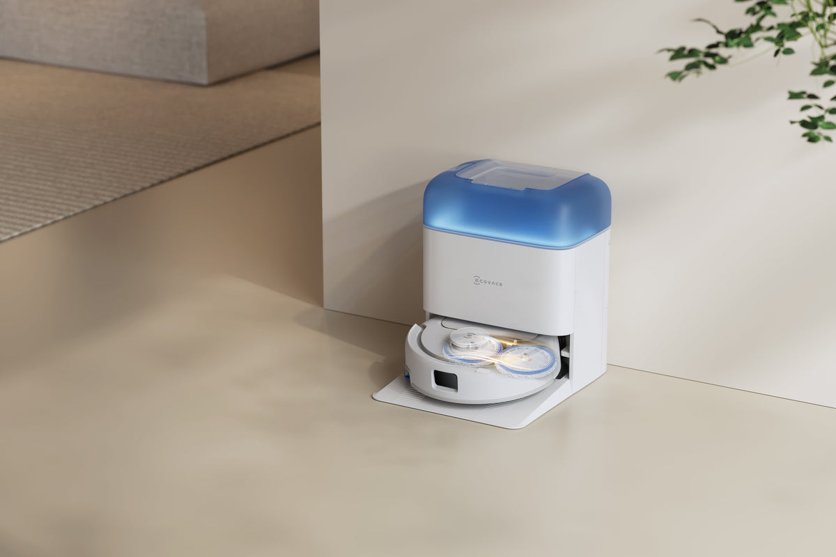 Ecovacs Deebot Mini 2 Vacuum Cleaner,Robot,Wet&Dry,Compact Design,White+Auto-Empty Station