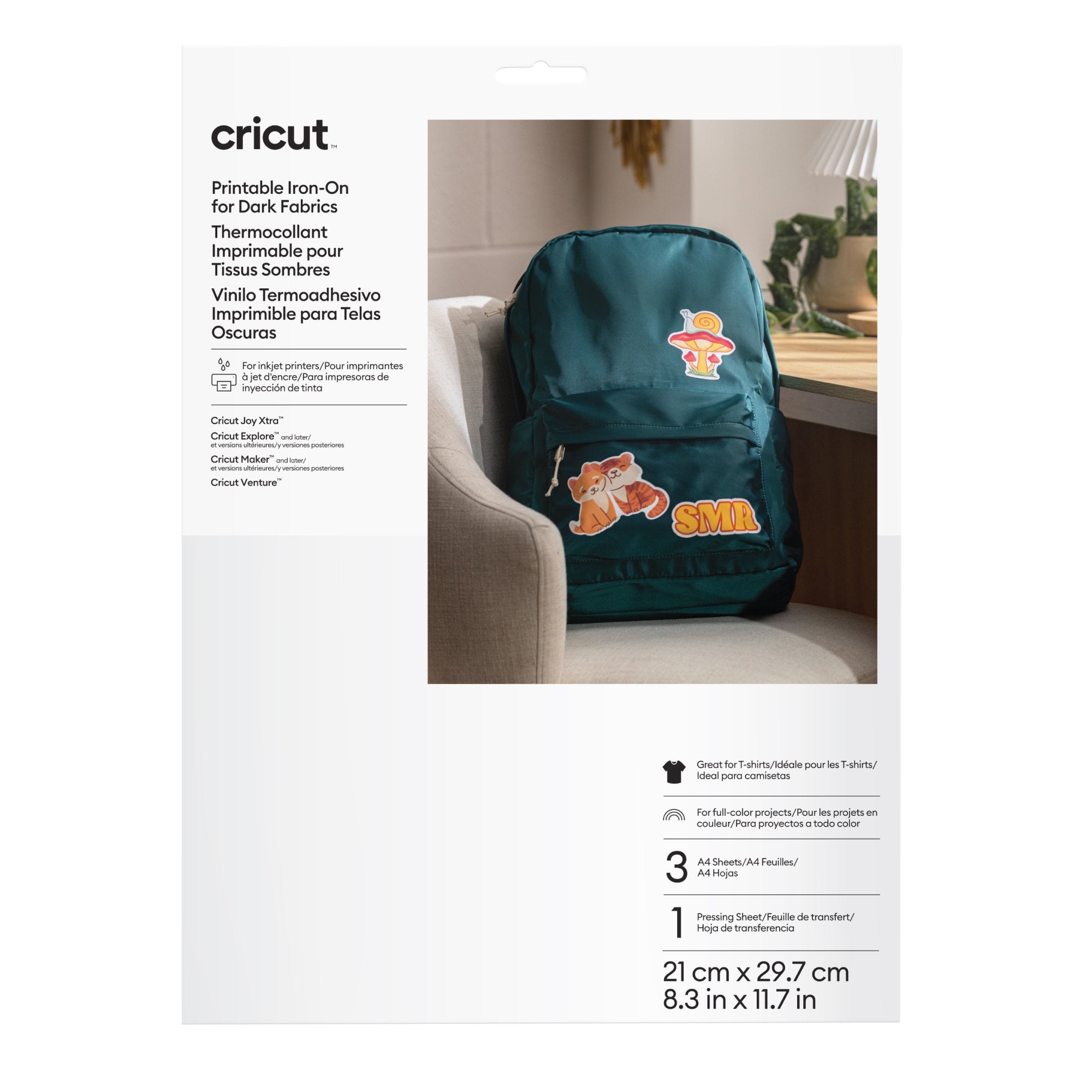 Cricut Printable Iron-On For Bright Fabric A4 - 5 Sheets