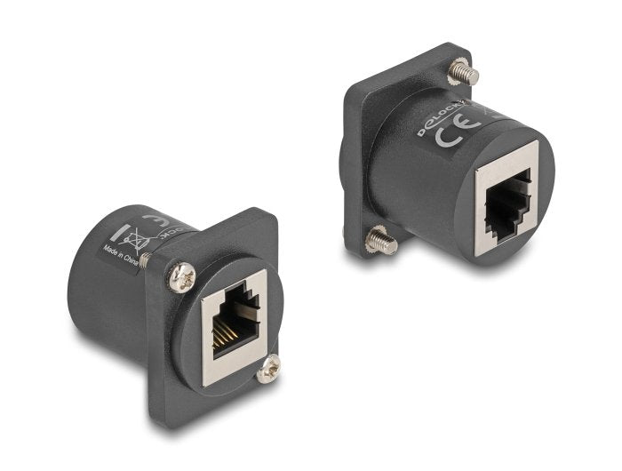 Delock 88107 Módulo Type-D Rj12 Hembra A Hembra Con Tornillos Negro