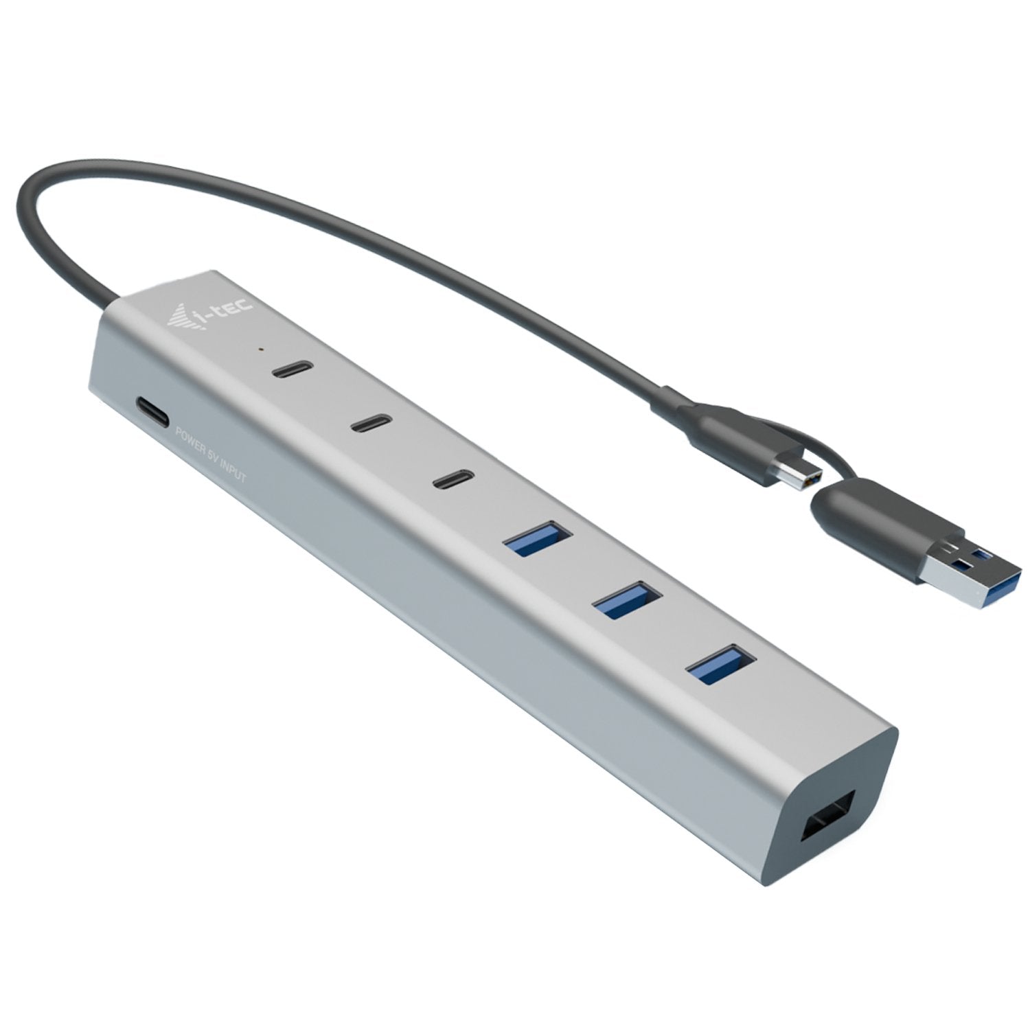 EAN 8595611707193 - i-tec CAHUBMETAL7 hub de interfaz USB 3.2 Gen 1 (3.1 Gen 1) Type-A + Type-C 5 Mbit/s Gris imagen 1