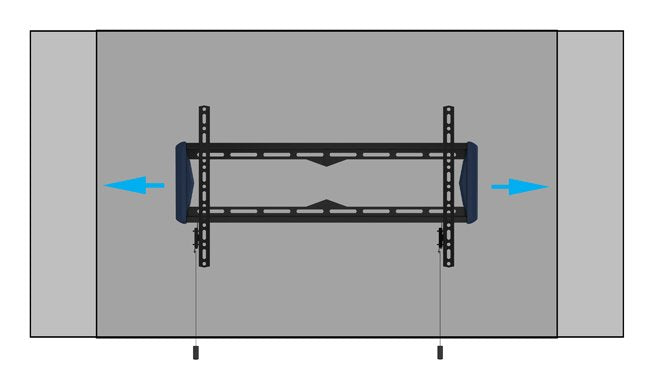 Soporte Pared B-Tech Elements Fixed 600 Flat  80" Negro, Azul