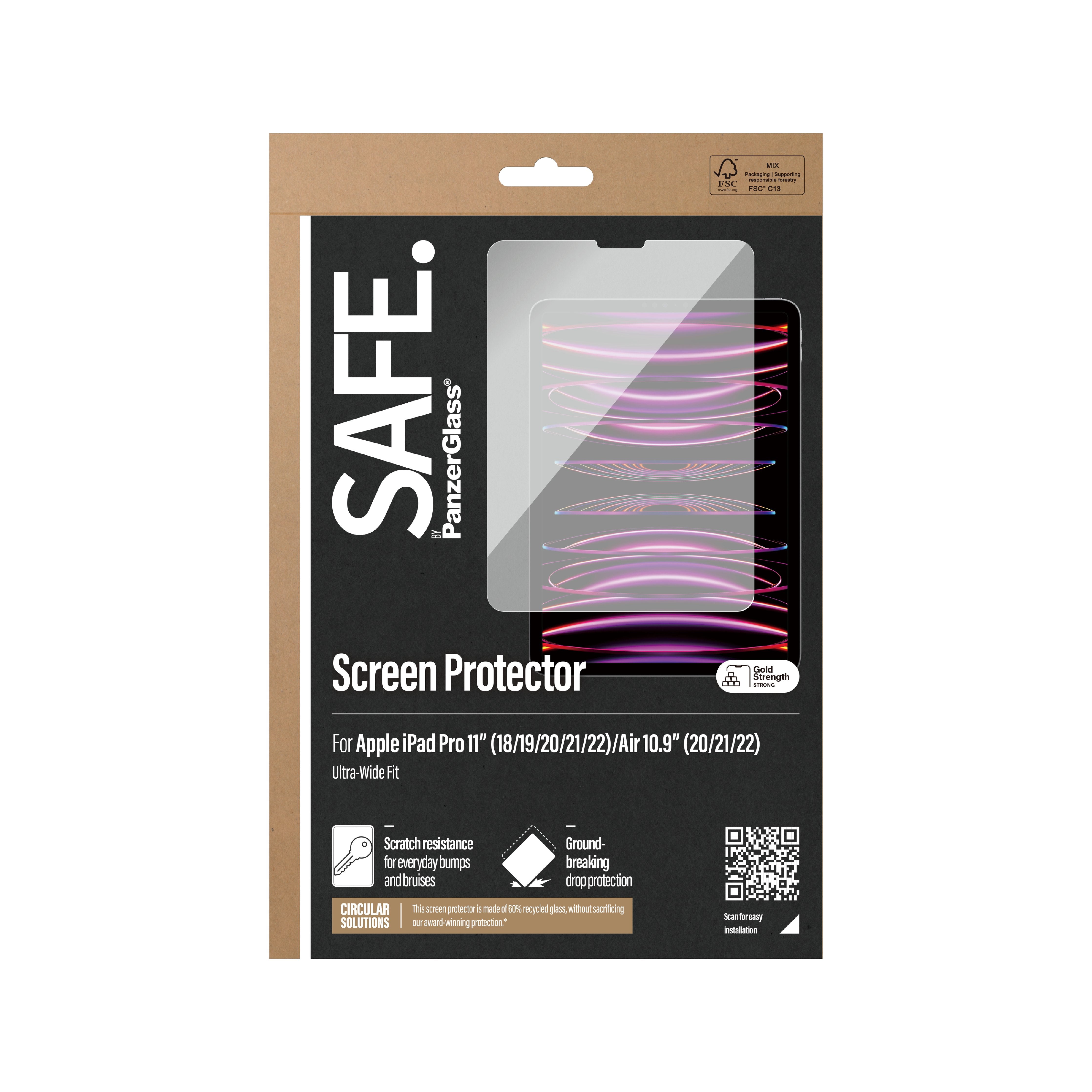 EAN 5715685001758 - PanzerGlass SAFE. by ® Screen Protector iPad Pro 11'' (2018-2022) | Air10.9 (2020-2022) | Ultra-Wide Fit  imagen 3