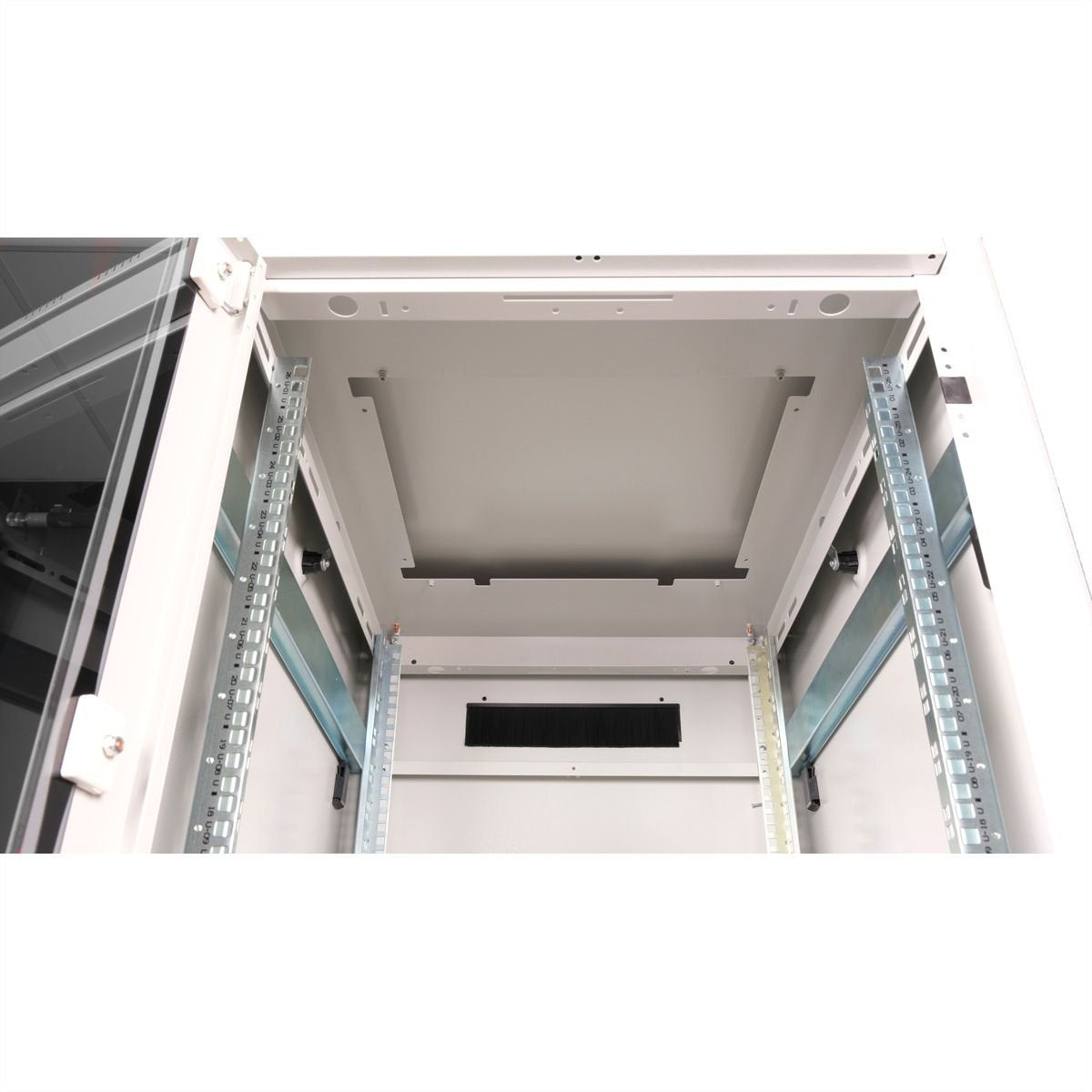 Roline 19-Zoll Netzwerkschrank Pro 26 He, 600x800 Bxt Glastr Grau