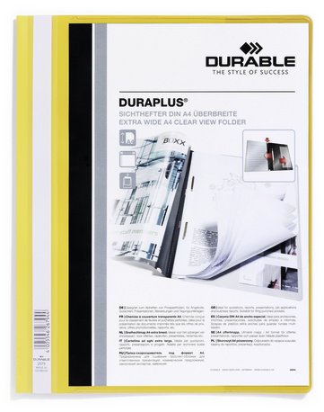Durable Carpeta De Presentación Dossier Fástener Duraplus A4 Amarillo -25 Ud-
