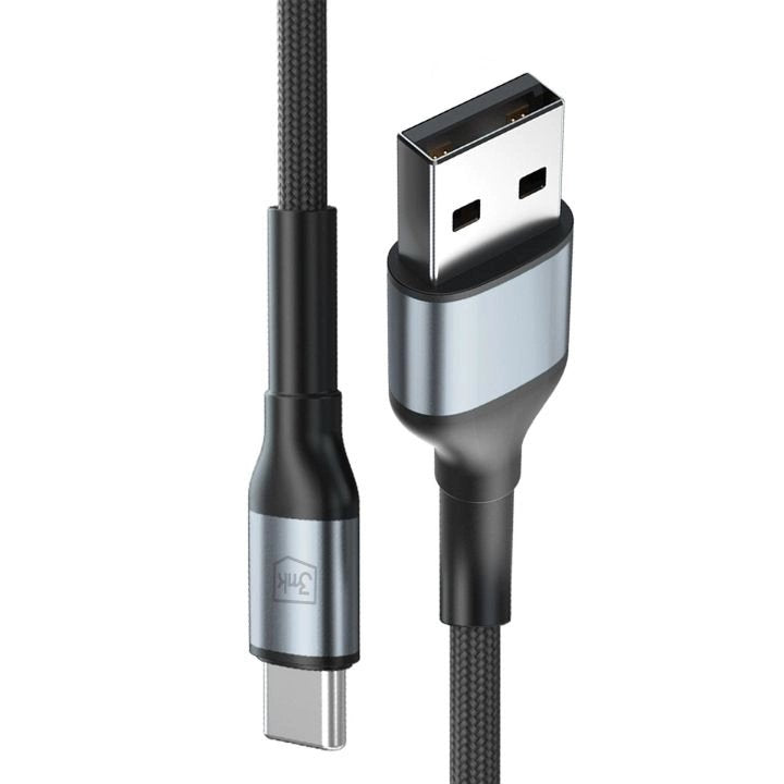 Cable 3mk Hyper N-Series A To C 1m Qc 3.0 9v 2a 18w Black
