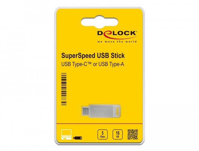 Delock 54074 Unidad Flash Usb 32 Gb Usb Type-A / Usb Type-C 3.2 Gen 1 (3.1 Gen 1) Plata