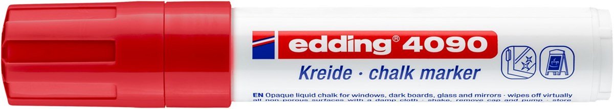 Edding 4090 Window - Marker - Para Vidrio - Rojo