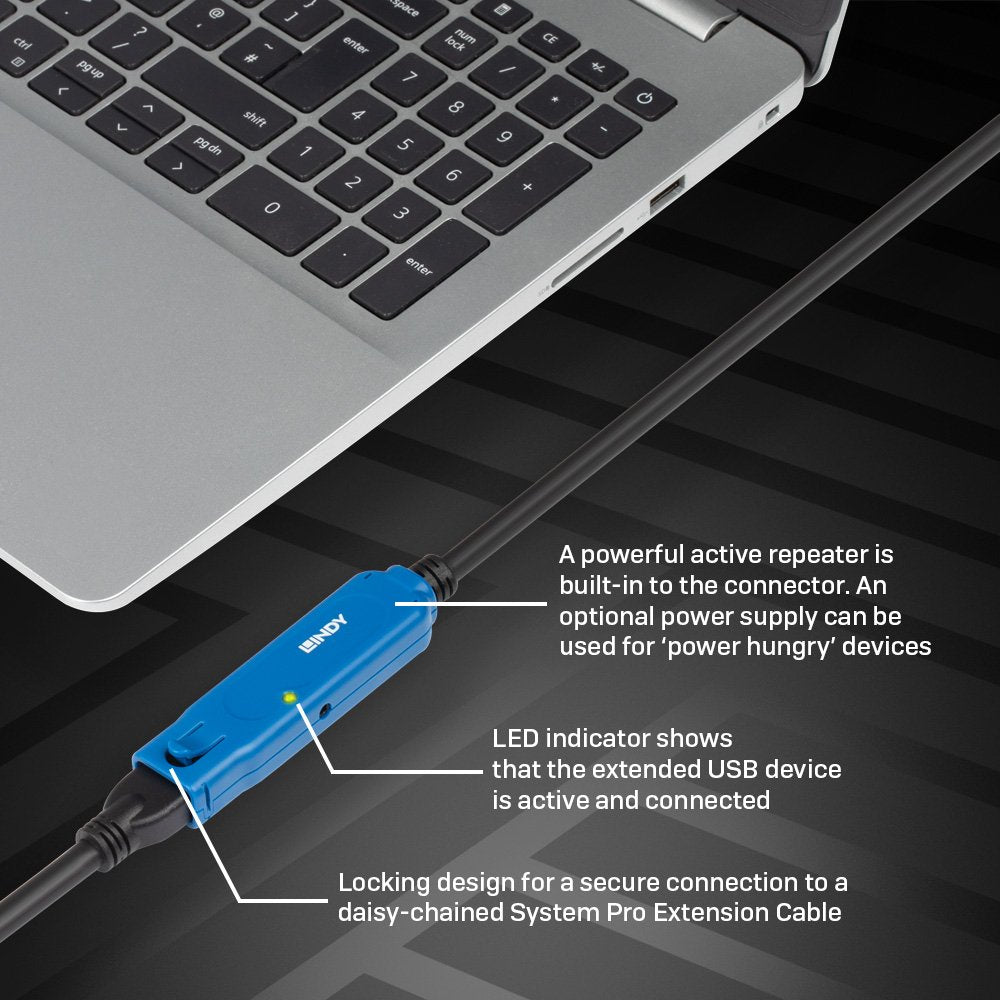 Lindy 20m Usb 3.0 Extensión Activa Pro