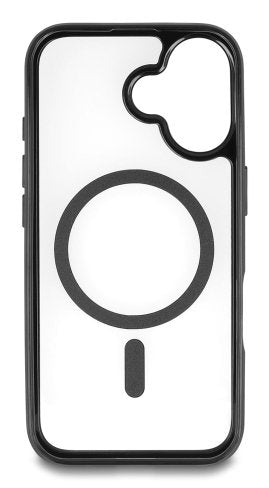 Schutzhülle Für Iphone 16 Kompatibel Mit Magsafe Transparent-Schwarz