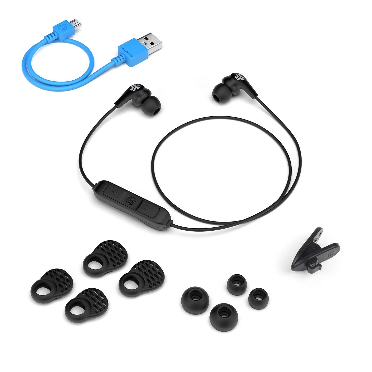 Auriculares  Jlab Jbuds Pro Alámbrico Dentro De Oído, Banda Para Cuello Deportes Microusb Bluetooth Negro