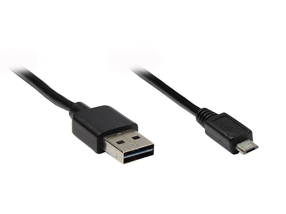 Goodconnections Anschlusscable Usb 2.0 Easy Stecker A An Stecker Micro B, Schwarz, 3m,