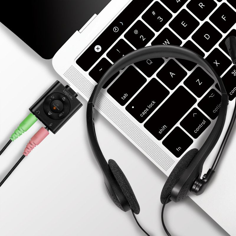 Auriculares Logilink Hs0052 On-Ear  3.5mm  Negro, 1.8m Cable