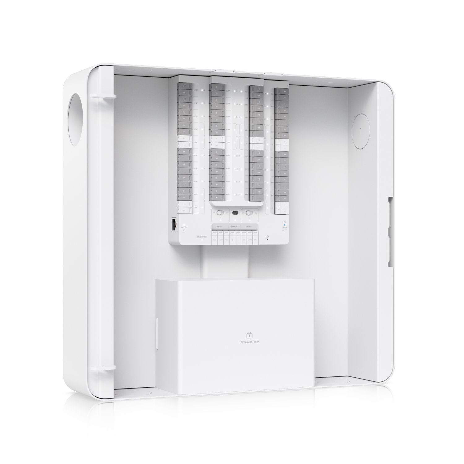 Ubiquiti Up-Alarmhub-Kit Concentrador De Control De Alarmas Con 32 Zonas De Entrada Para Sensores De Intrusi&Oacute N Cableados, Alimentado Por Entrada Poe++ Y Con Bater&Iacute A De Reserva Opcional.
