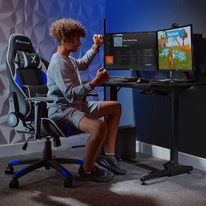 EAN 94338512465 - X Rocker 5124601 silla para videojuegos Butaca para jugar Asiento acolchado tapizado Negro, Azul imagen 4