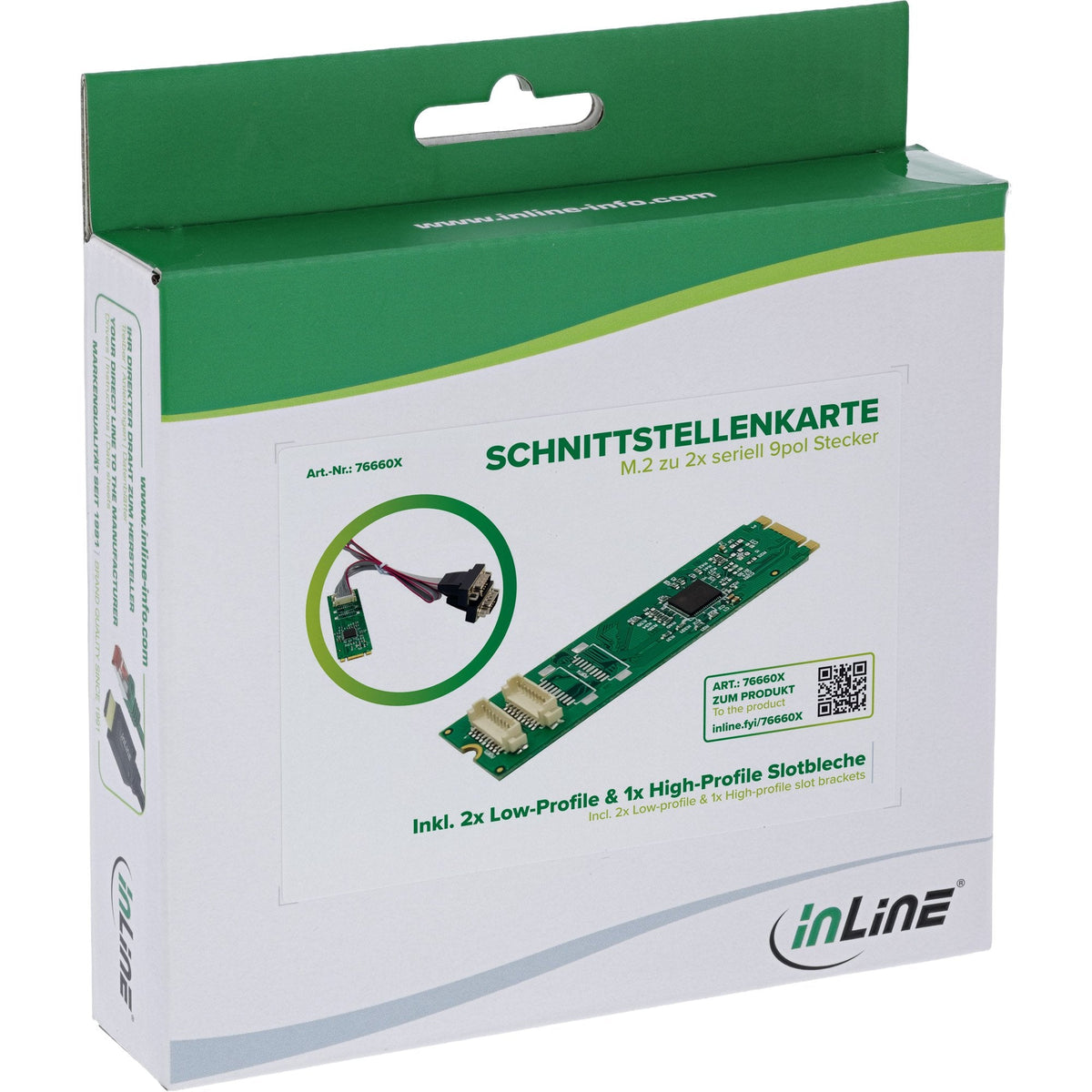Inline Tarjeta De Interfaz M.2 A 2x Serie 9pol Conector Macho