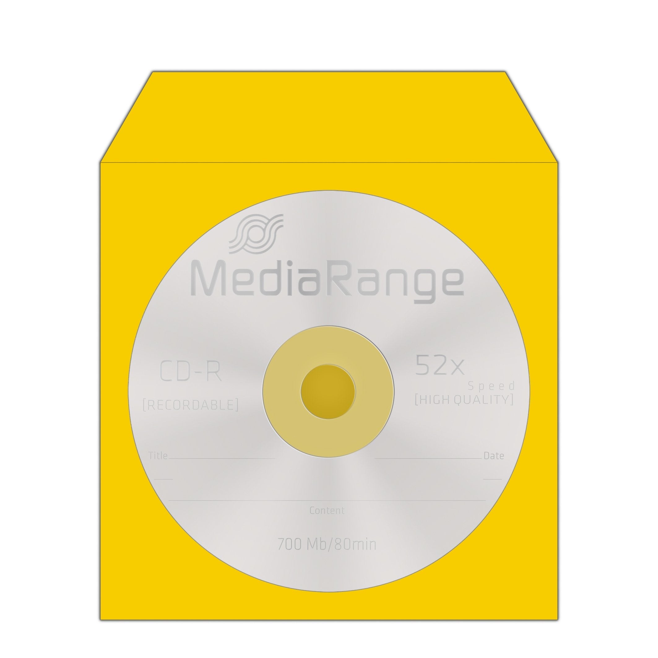 Mediarange Box67 Funda Para Discos Ópticos 1 Discos Azul, Verde, Rojo, Amarillo 100 Uds