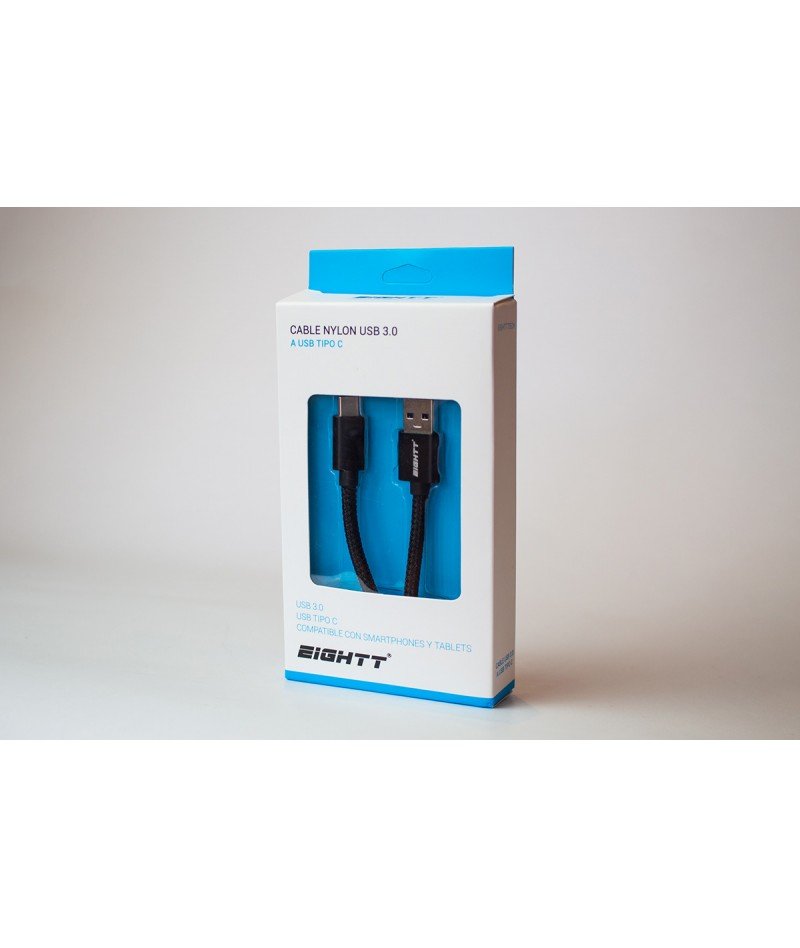 EAN 8425402168790 - Eightt ECT-3B-PVC cable USB USB 3.2 Gen 1 (3.1 Gen 1) 1 m USB A USB C Negro imagen 4