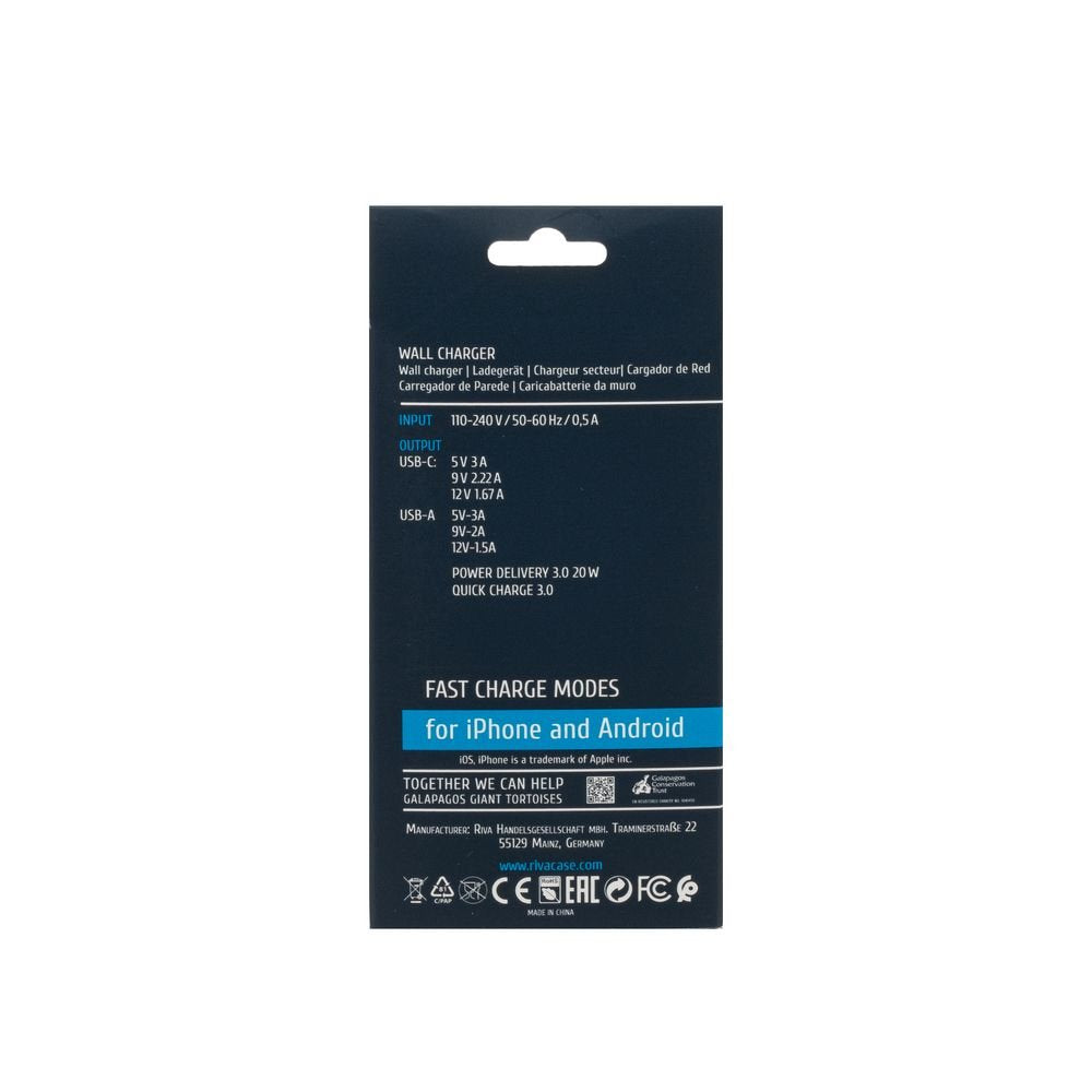 Mobile Charger Wall/White Ps4102 W00 Rivacase
